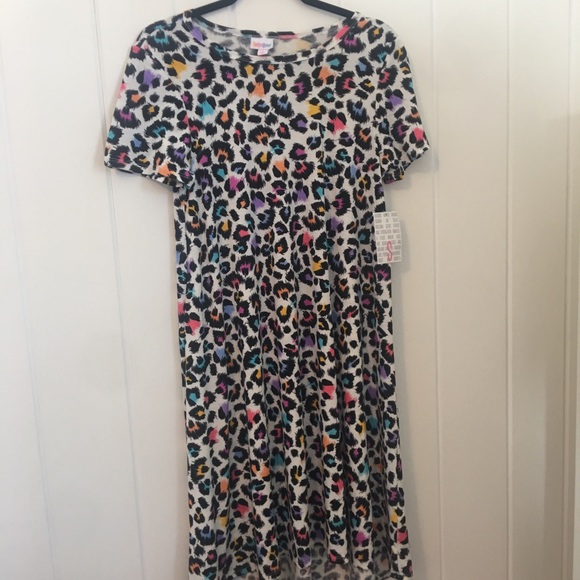 multi coloured leopard print dress